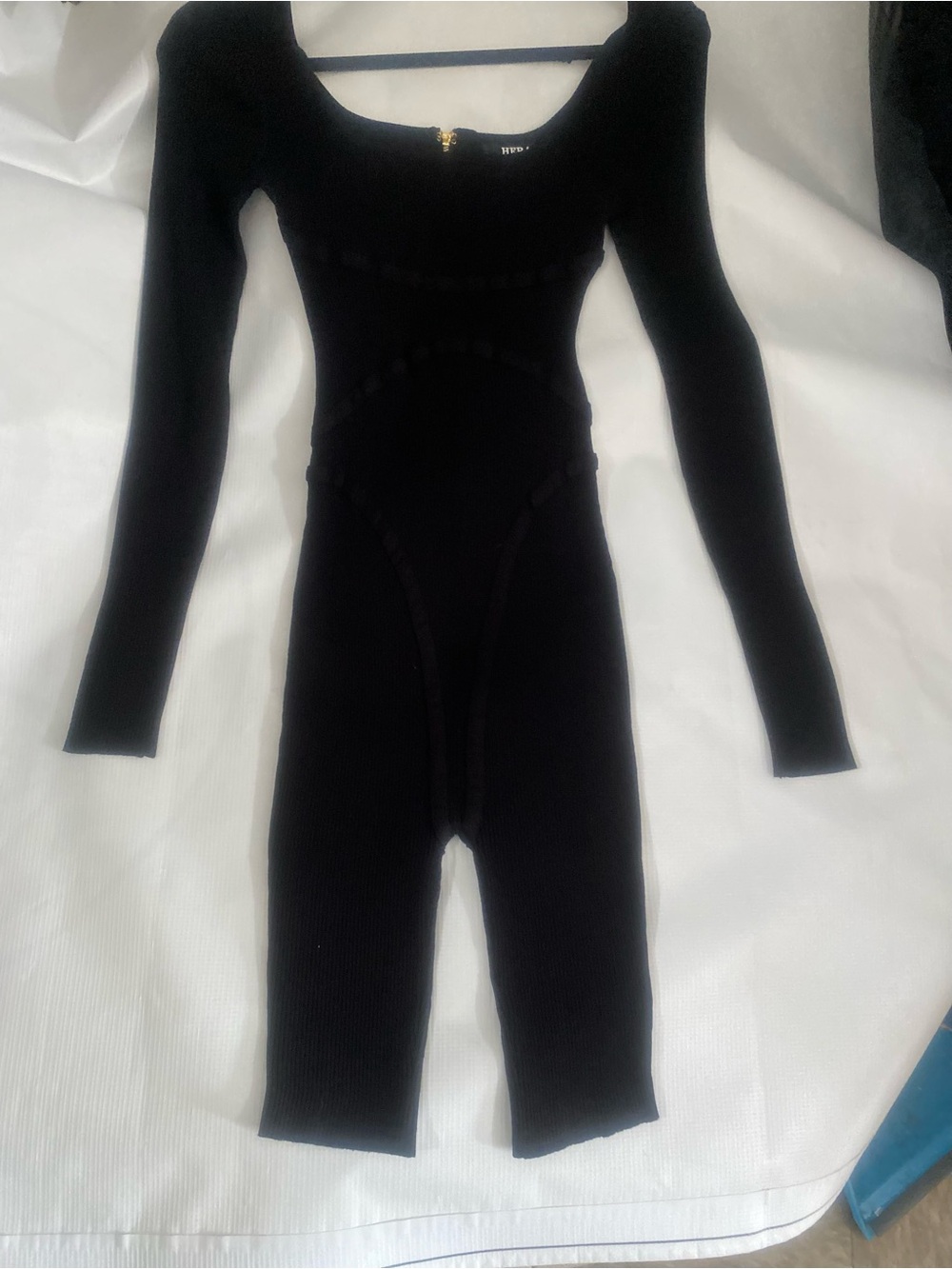 Black ladies Long-Sleeve One-Piece Romper